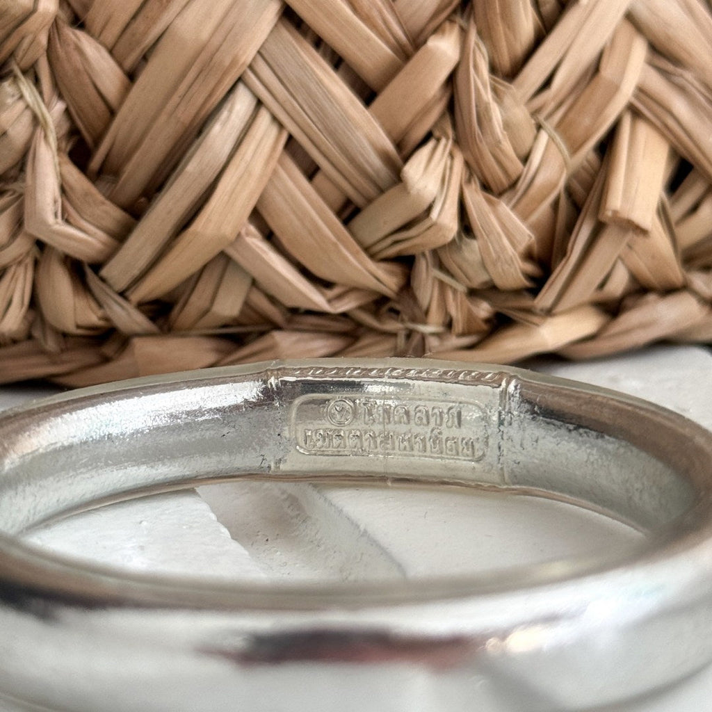 Jonc Bouddhiste Plat 12Mm - Silver