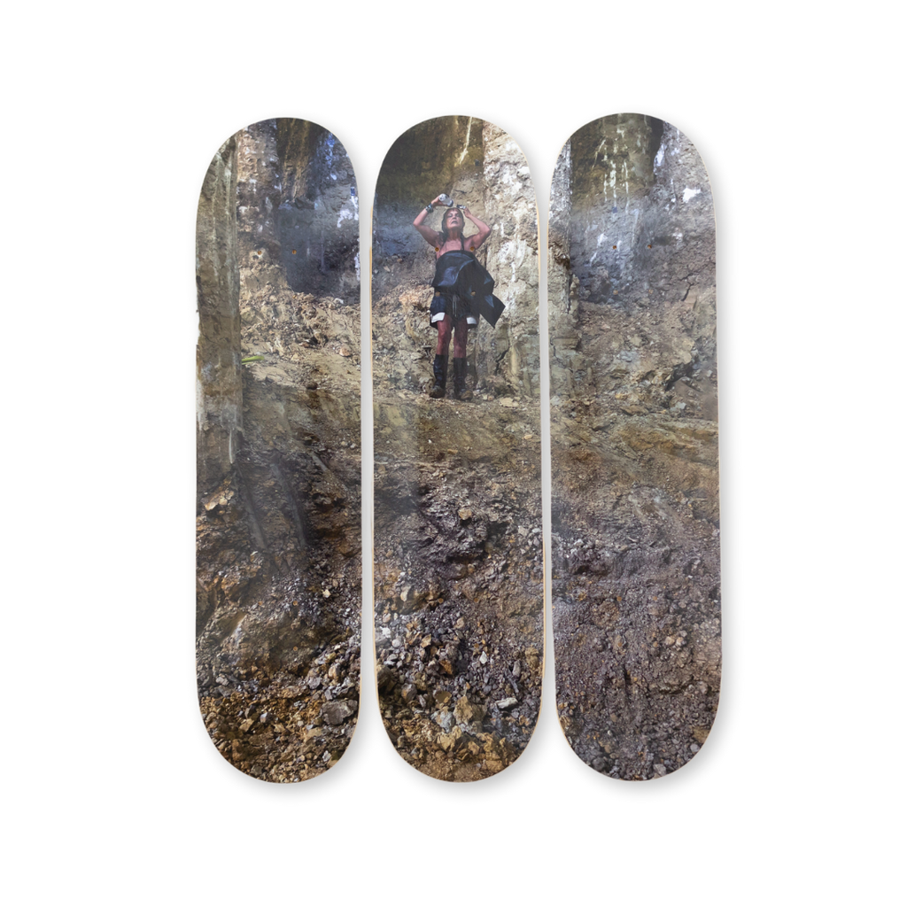 Juergen's Teller Michèle Lamy No.28, Barjac 2022, Hand-signed by MICHELE LAMY skateboard art by the skateroom