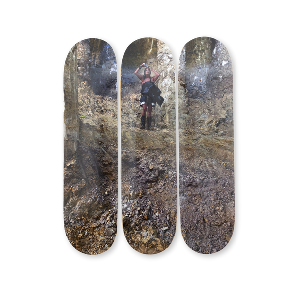 Juergen's Teller Michèle Lamy No.28, Barjac 2022, Hand-signed by MICHELE LAMY skateboard art by the skateroom