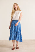 Jupe fluide printemps été longueur midi taille élastique vestiaire féminin Garance Paris