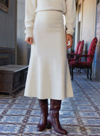 Jupe En Maille Jasmine - Ecru