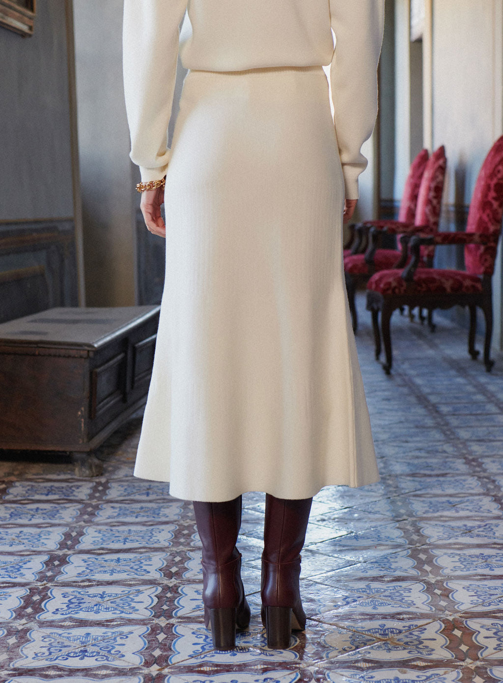 Jupe En Maille Jasmine - Ecru