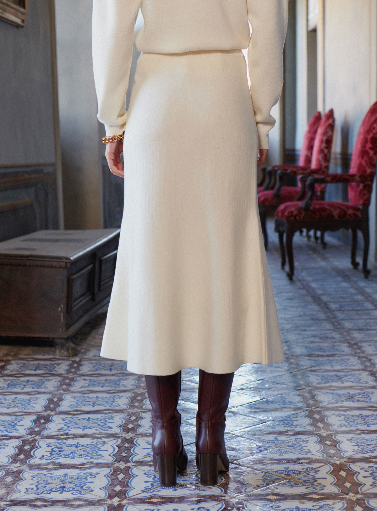 Jupe En Maille Jasmine - Ecru