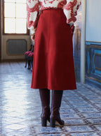 Jupe En Cuir Josie - Brique