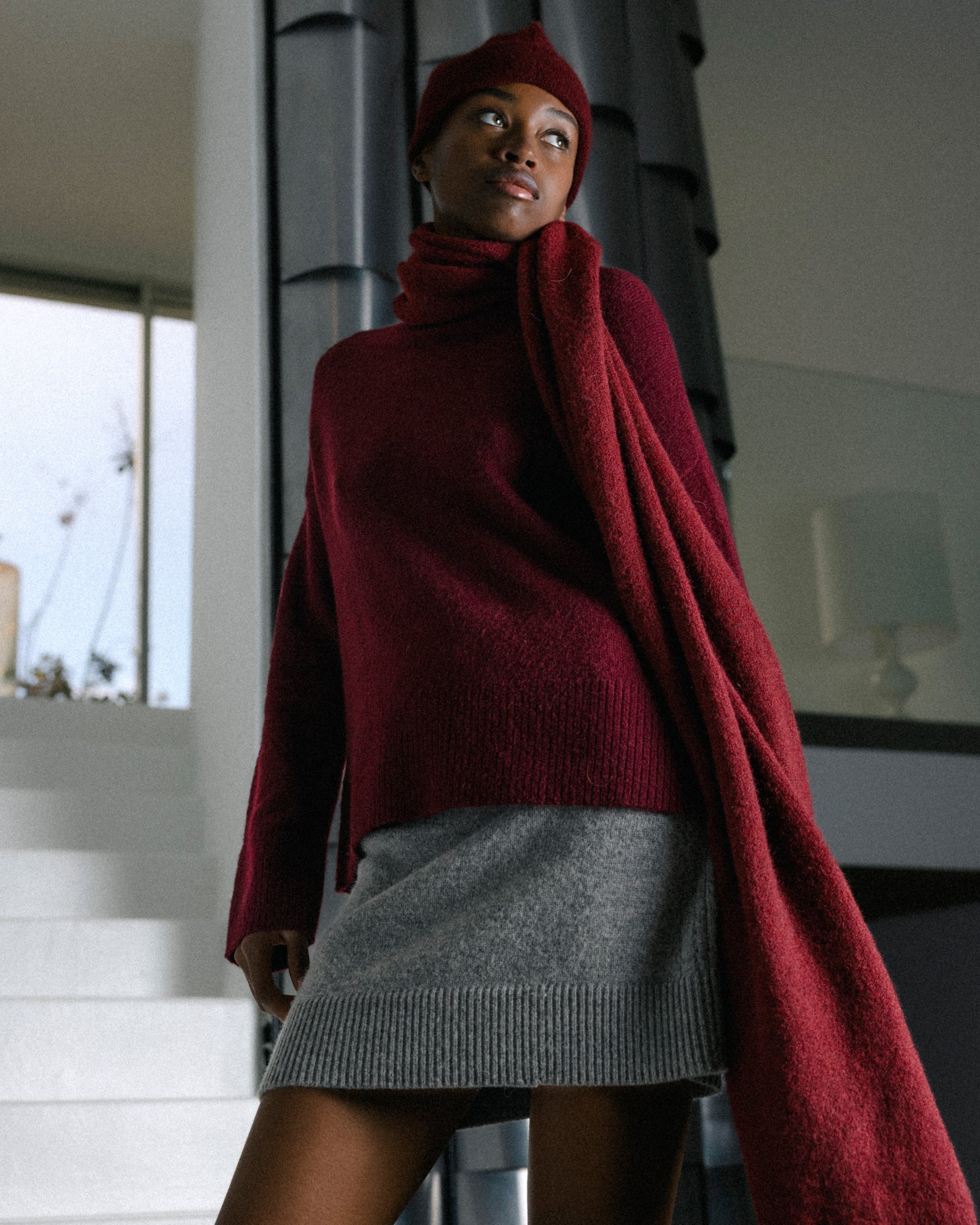 Jupe Ajustée Gris Shae