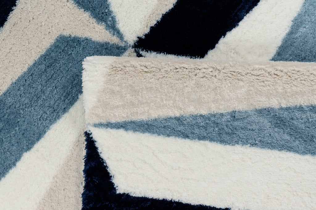 Karena - Tapis D'Intérieur - Polyester - Bleu