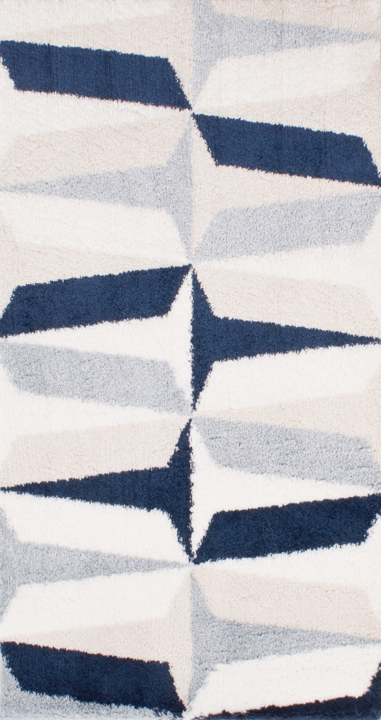 Karena - Tapis D'Intérieur - Polyester - Bleu