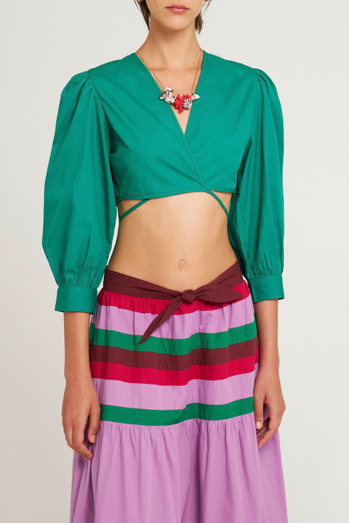 Crop-Top Karo - Green