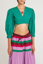 Crop-Top Karo - Green