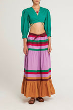 Crop-Top Karo - Green