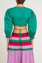 Crop-Top Karo - Green