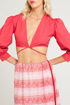 Crop-Top Karo - Watermelon