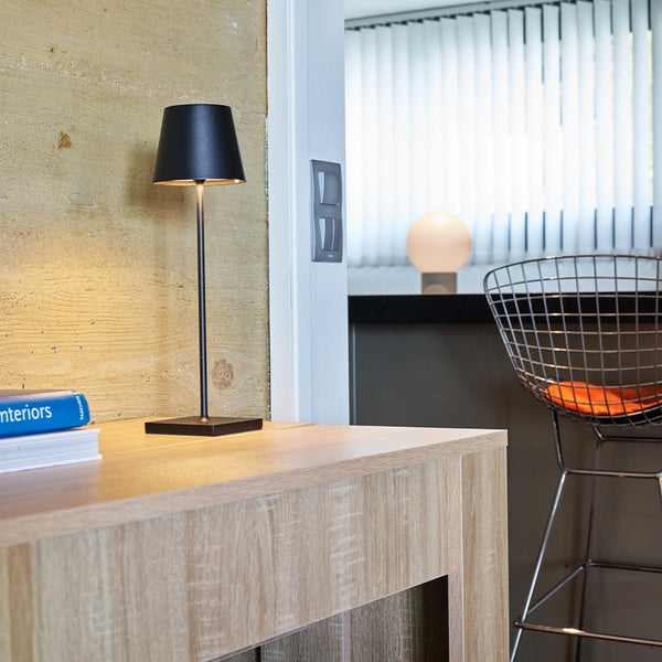 Kelly - Lampe De Table Sans Fil - Acier - Noir