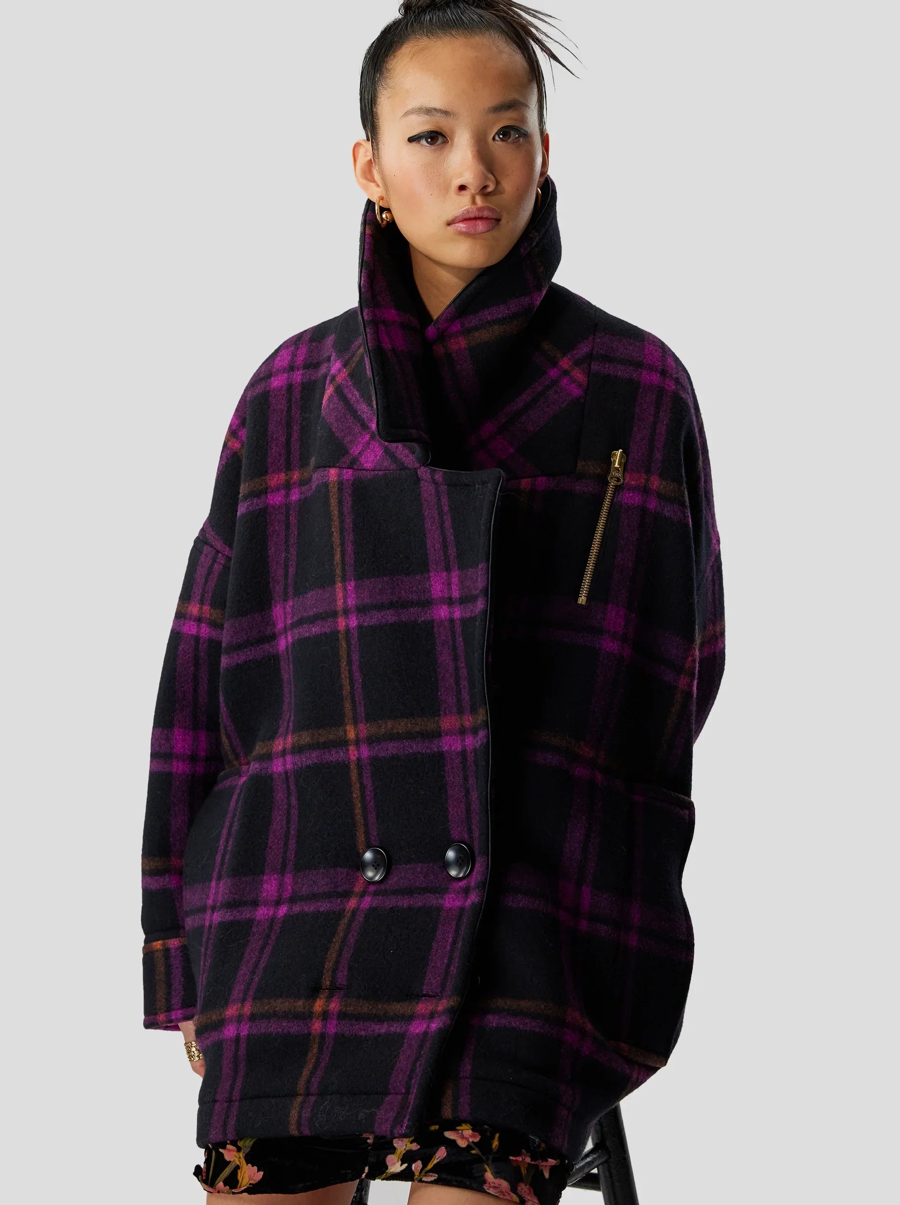 Manteau Caban Ken En Laine District Wineberry
