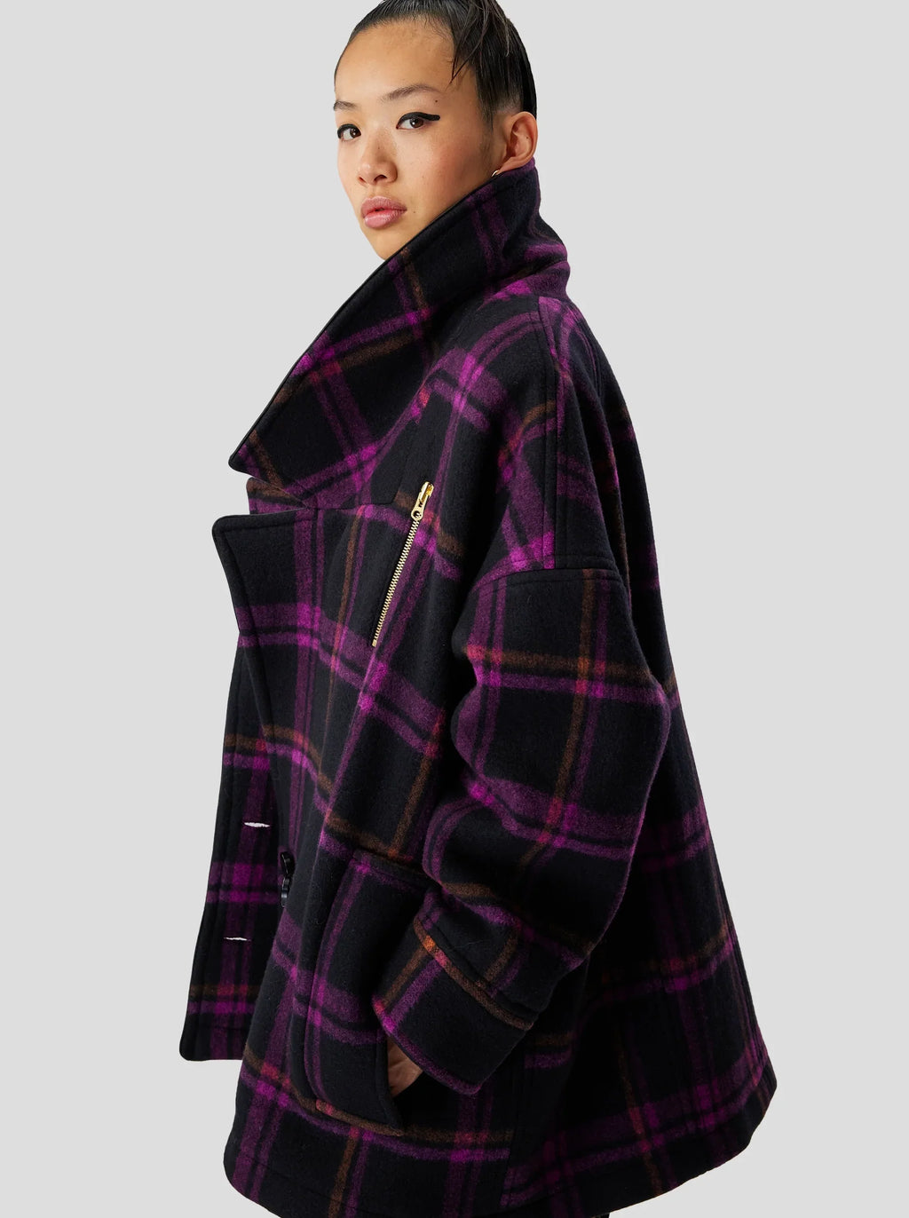 Manteau Caban Ken En Laine District Wineberry