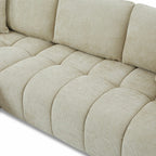 Kerea - Canapé D'Angle Gauche Fixe 4 Places - Tissu Chenille Taupe