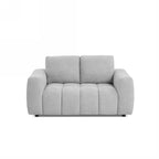 Kerea - Canapé Droit Fixe 2 Places - Tissu Chenille Gris