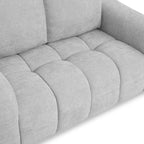 Kerea - Canapé Droit Fixe 2 Places - Tissu Chenille Gris