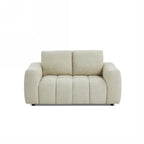 Kerea - Canapé Droit Fixe 2 Places - Tissu Chenille Taupe