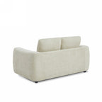 Kerea - Canapé Droit Fixe 2 Places - Tissu Chenille Taupe