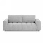 Kerea - Canapé Droit Fixe 3 Places - Tissu Chenille Gris