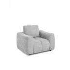 Kerea - Fauteuil Fixe 1 Place - Tissu Chenille Gris
