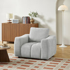 Kerea - Fauteuil Fixe 1 Place - Tissu Chenille Gris