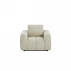 Kerea - Fauteuil Fixe 1 Place - Tissu Chenille Taupe