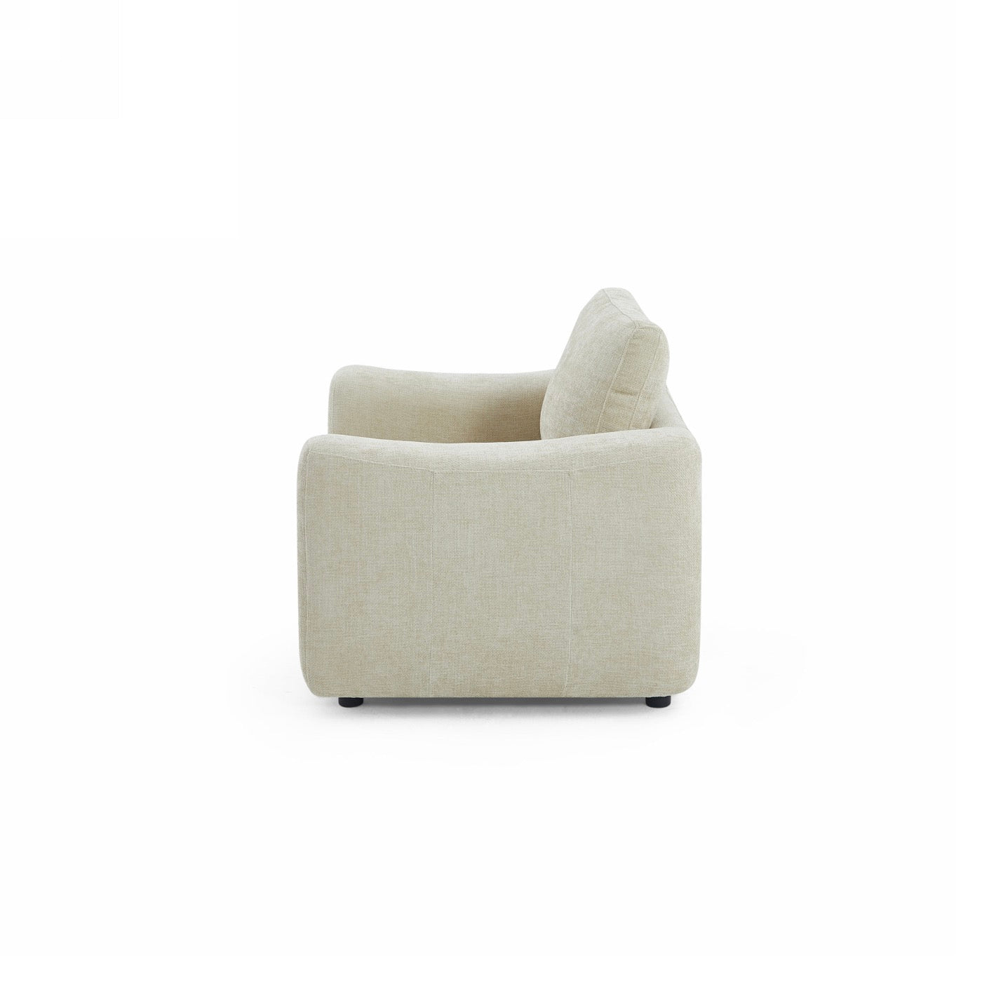 Kerea - Fauteuil Fixe 1 Place - Tissu Chenille Taupe