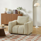 Kerea - Fauteuil Fixe 1 Place - Tissu Chenille Taupe
