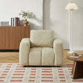 Kerea - Fauteuil Fixe 1 Place - Tissu Chenille Taupe