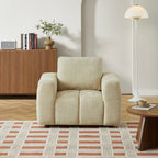 Kerea - Fauteuil Fixe 1 Place - Tissu Chenille Taupe
