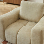 Kerea - Fauteuil Fixe 1 Place - Tissu Chenille Taupe