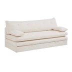 Kiara - Banquette Convertible 3 Places - Tissu Bouclette Beige
