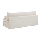 Kiara - Banquette Convertible 3 Places - Tissu Bouclette Beige
