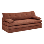 Kiara - Banquette Convertible 3 Places - Tissu Bouclette Terracotta