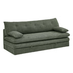Kiara - Banquette Convertible 3 Places - Tissu Bouclette Vert
