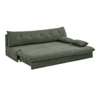 Kiara - Banquette Convertible 3 Places - Tissu Bouclette Vert