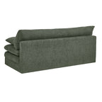 Kiara - Banquette Convertible 3 Places - Tissu Bouclette Vert