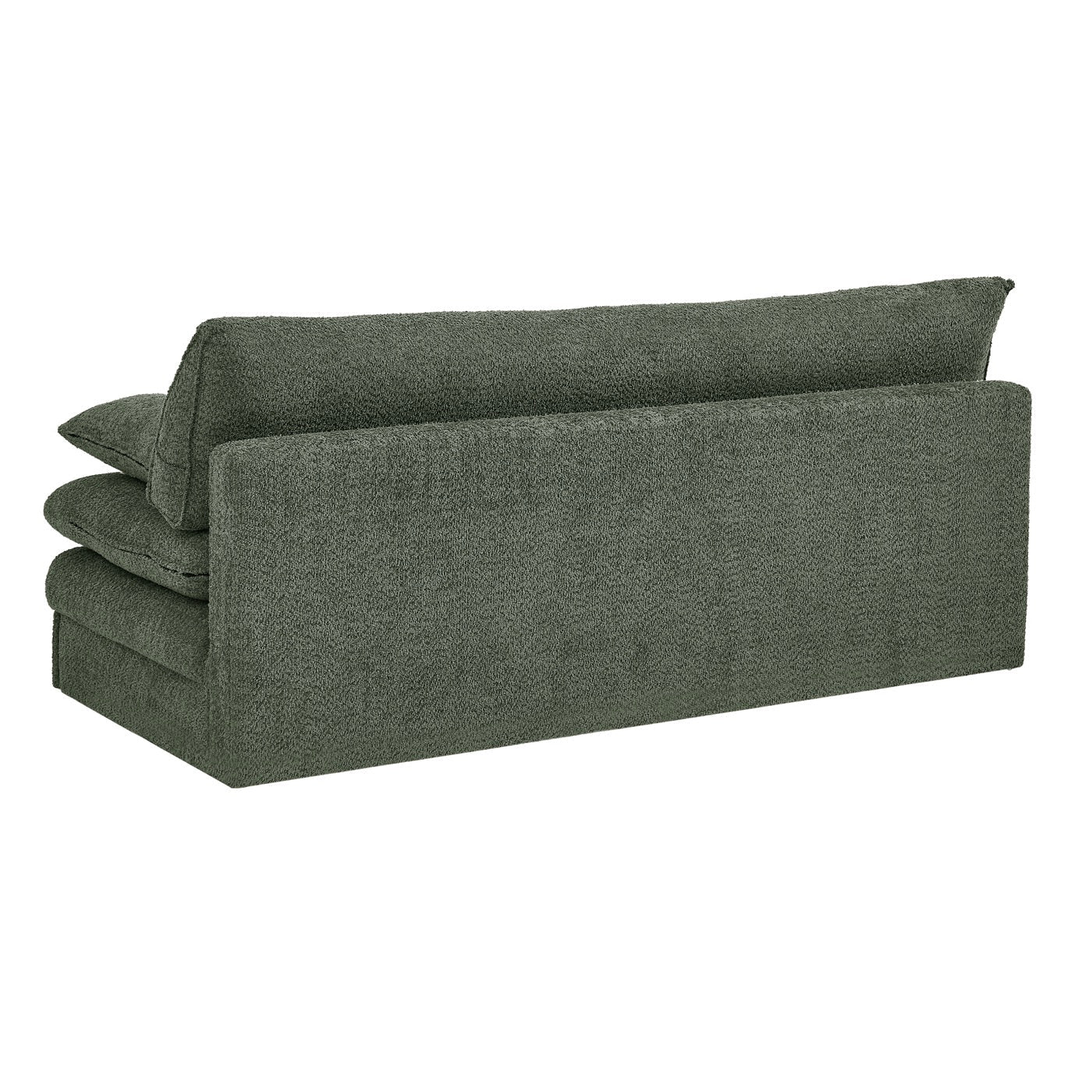 Kiara - Banquette Convertible 3 Places - Tissu Bouclette Vert