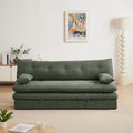 Kiara - Banquette Convertible 3 Places - Tissu Bouclette Vert