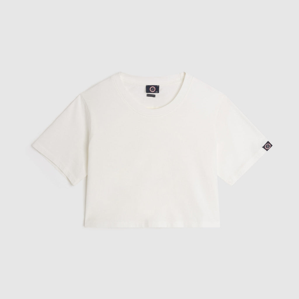 Tee-Shirt Crop Logo - Off White - Fille
