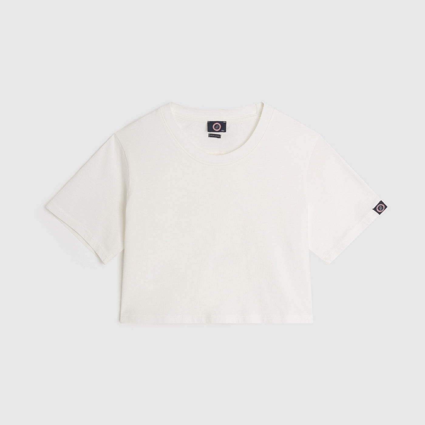 Tee-Shirt Crop Logo - Off White - Fille