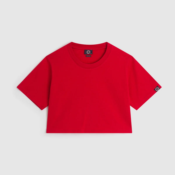 Tee-Shirt Crop Logo - Rick Red - Fille