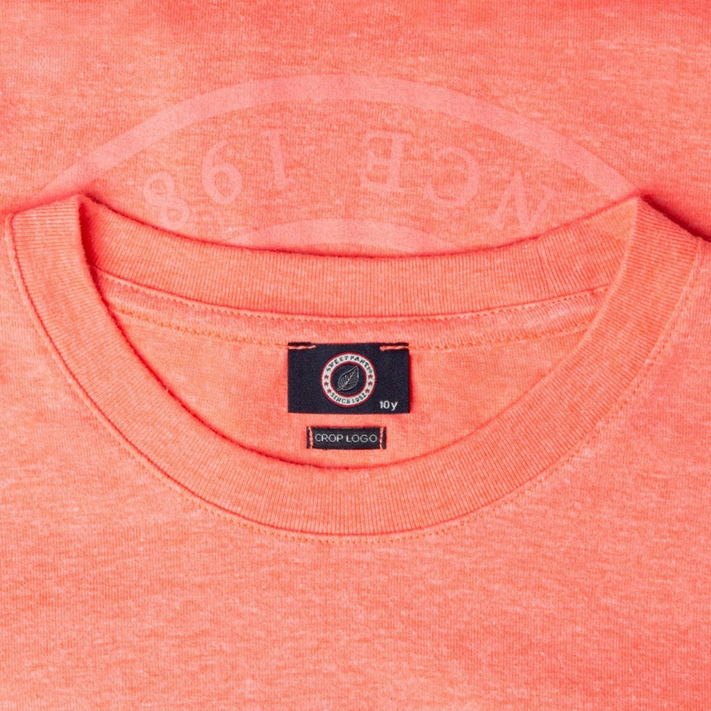 Tee-Shirt Crop Logo - Rose Fluo - Fille