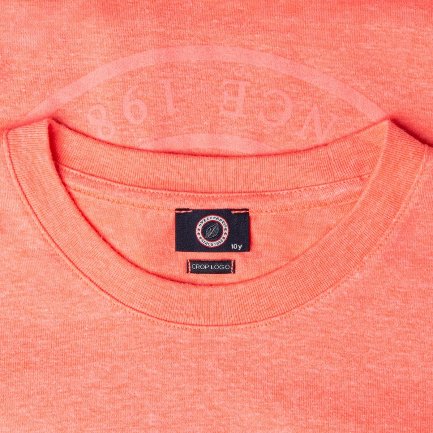 Tee-Shirt Crop Logo - Rose Fluo - Fille