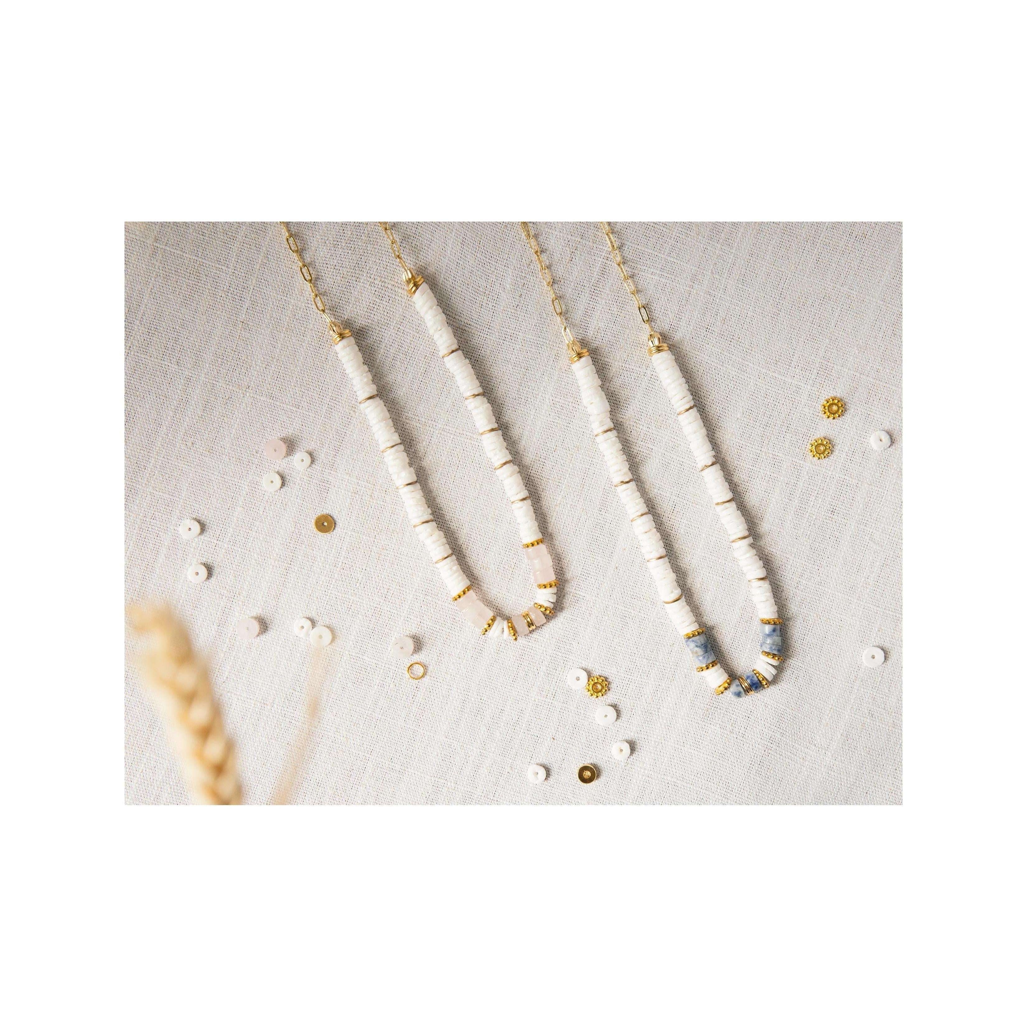 Kit Diy Bijouterie - Mon Collier En Perles Heishi Et Quartz