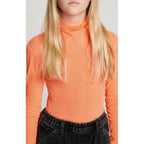 Tee-Shirt Ajusté Manches Longues - Orange Fluo - Enfant