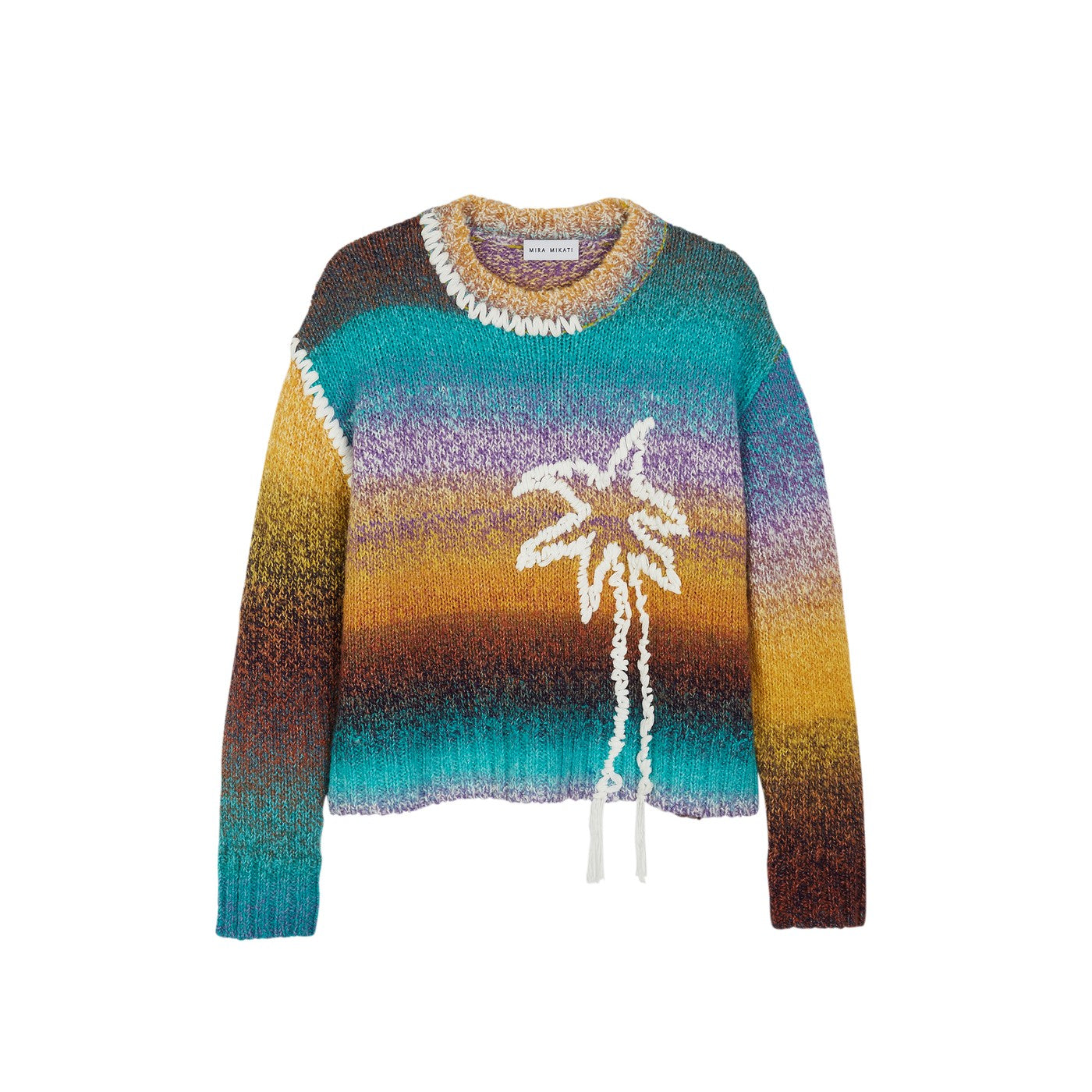 Pull Hand Embroidered Palm Tree