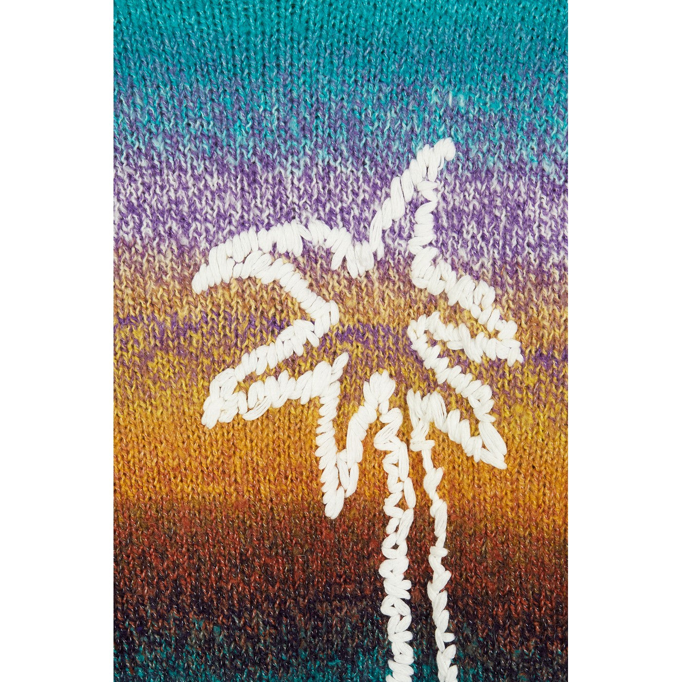 Pull Hand Embroidered Palm Tree